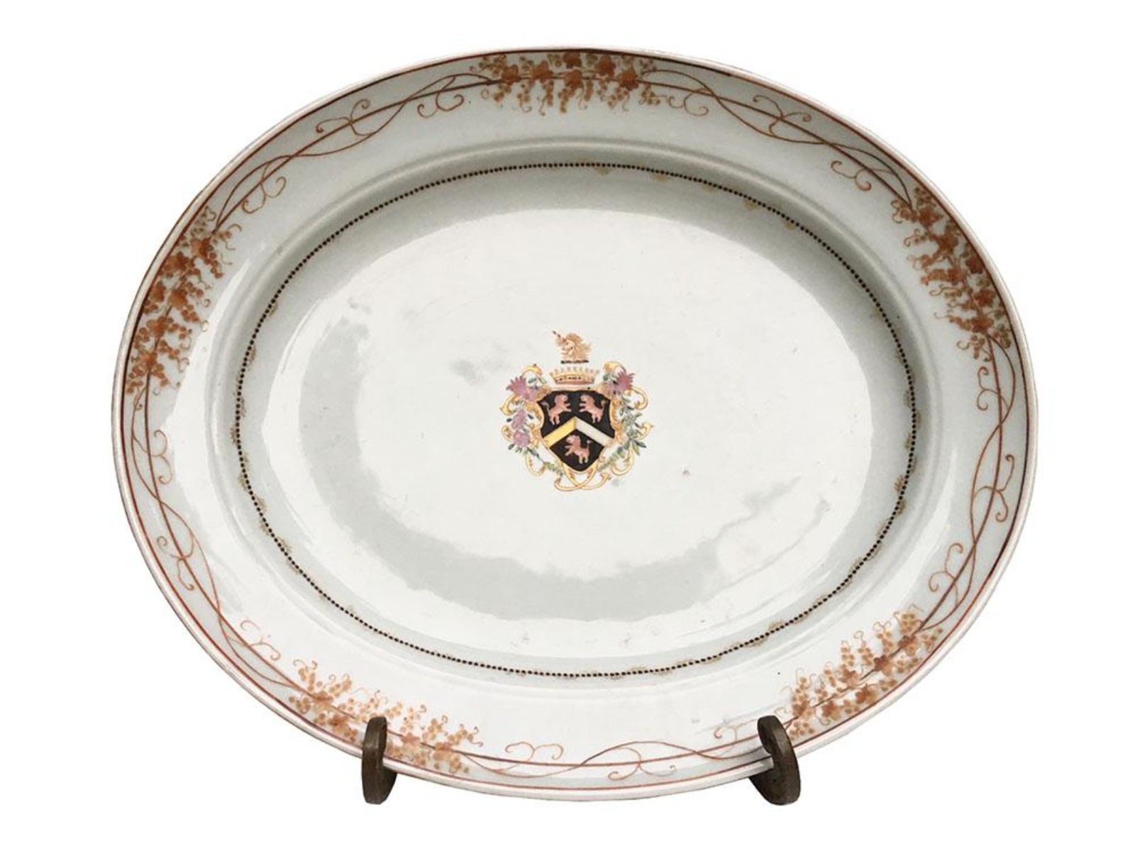 Travessa porcelana francesa Samson, do século XIX, decorado ao estilo... - foto 1 de 3