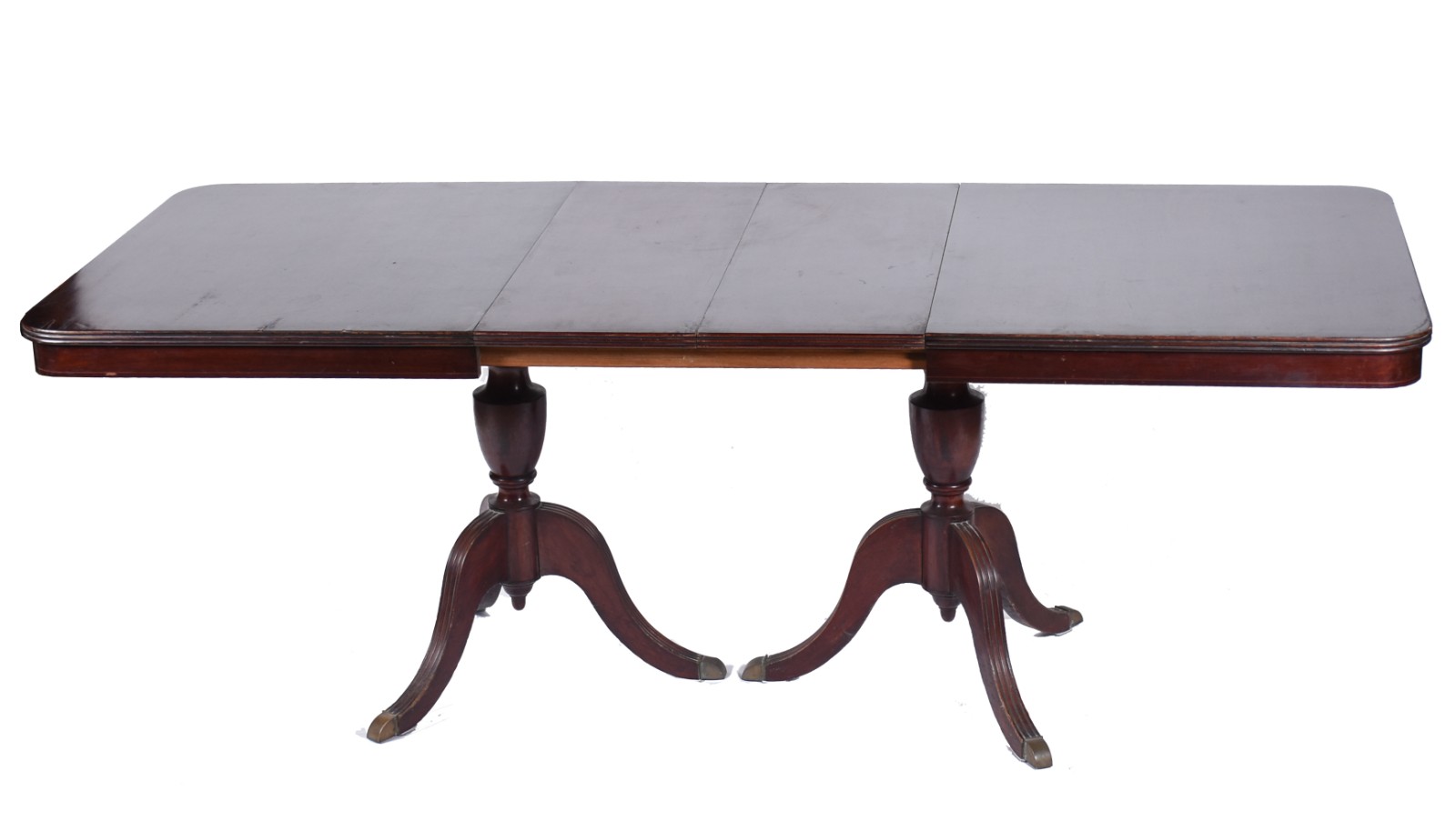 Mesa de jantar de madeira nobre, tampo retangular com 2 tábuas... - foto 2 de 8