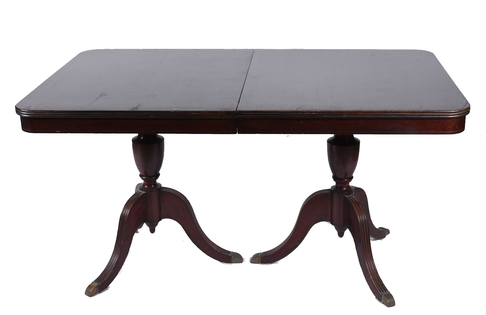 Mesa de jantar de madeira nobre, tampo retangular com 2 tábuas... - foto 3 de 8