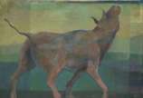 João Quaglia (1928-2014), Vaca - Óleo sobre tela.