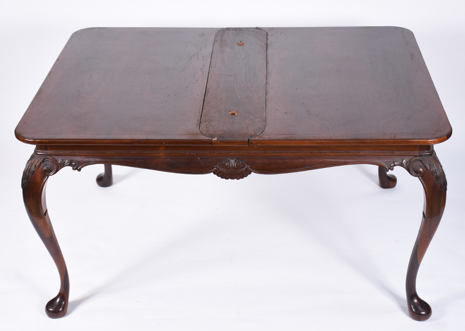 Mesa de jantar de madeira nobre com duas tábuas laterais extensoras... - foto 4 de 10