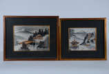 Cinco quadros orientais diversos, sendo 3 med.m... - Cinco quadros orientais diversos, sendo 3 med.moldura 43 x 47 cm  e 2 med.moldura 52 x 40 cm.