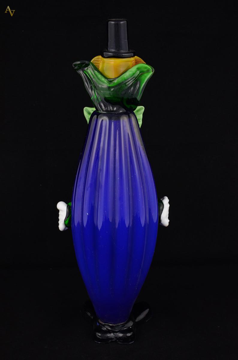 Estatueta em murano rep. Palhaço na cor azul marinho. Alt. 39 cm - foto 2 de 2