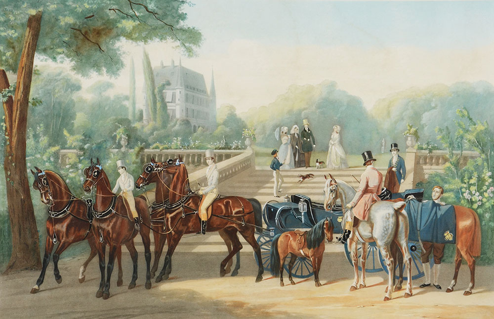 Par de Gravuras francesas, "La vie d'un gentilhomme en toutes... - foto 1 de 2