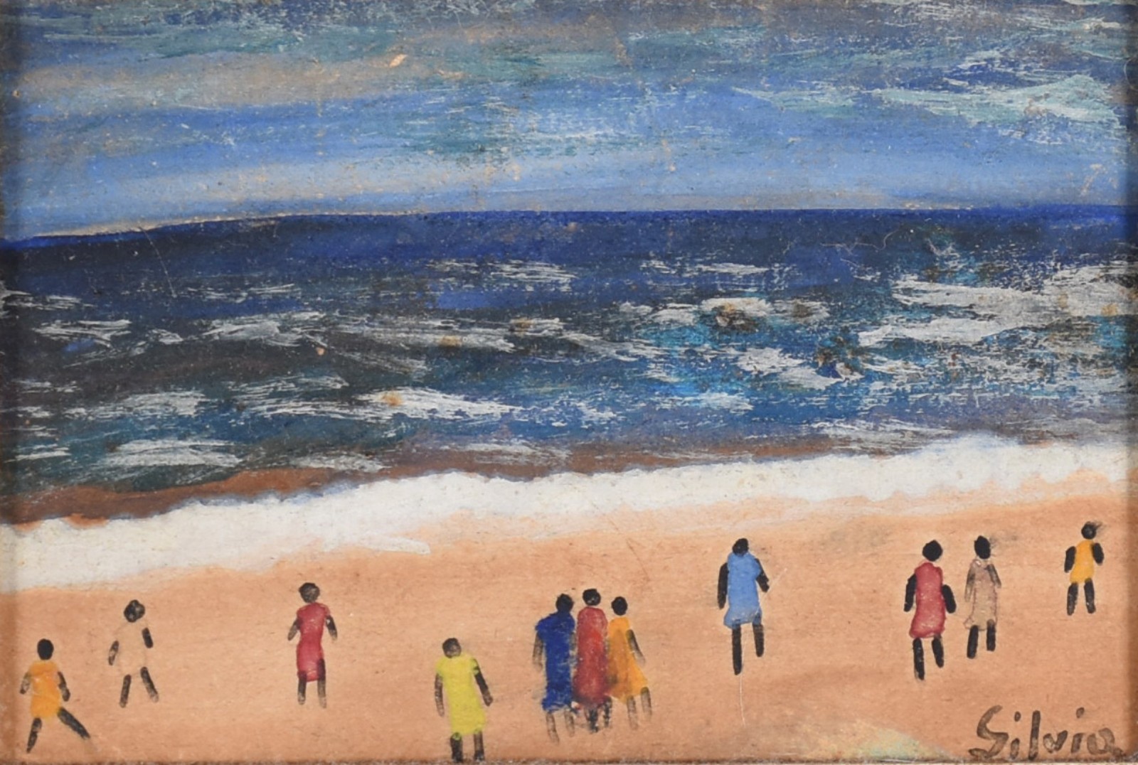 Sylvia de Leon Chalreo (1905-1991), Marinha Com Figuras - foto 1 de 4