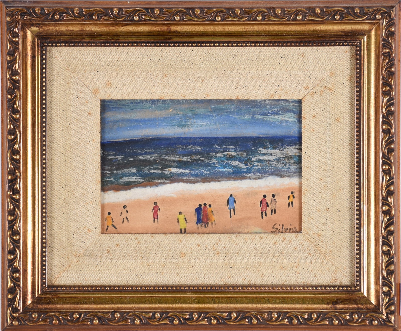 Sylvia de Leon Chalreo (1905-1991), Marinha Com Figuras - foto 2 de 4
