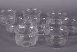 Oito bowls ingleses de cristal. - Oito bowls ingleses de cristal.