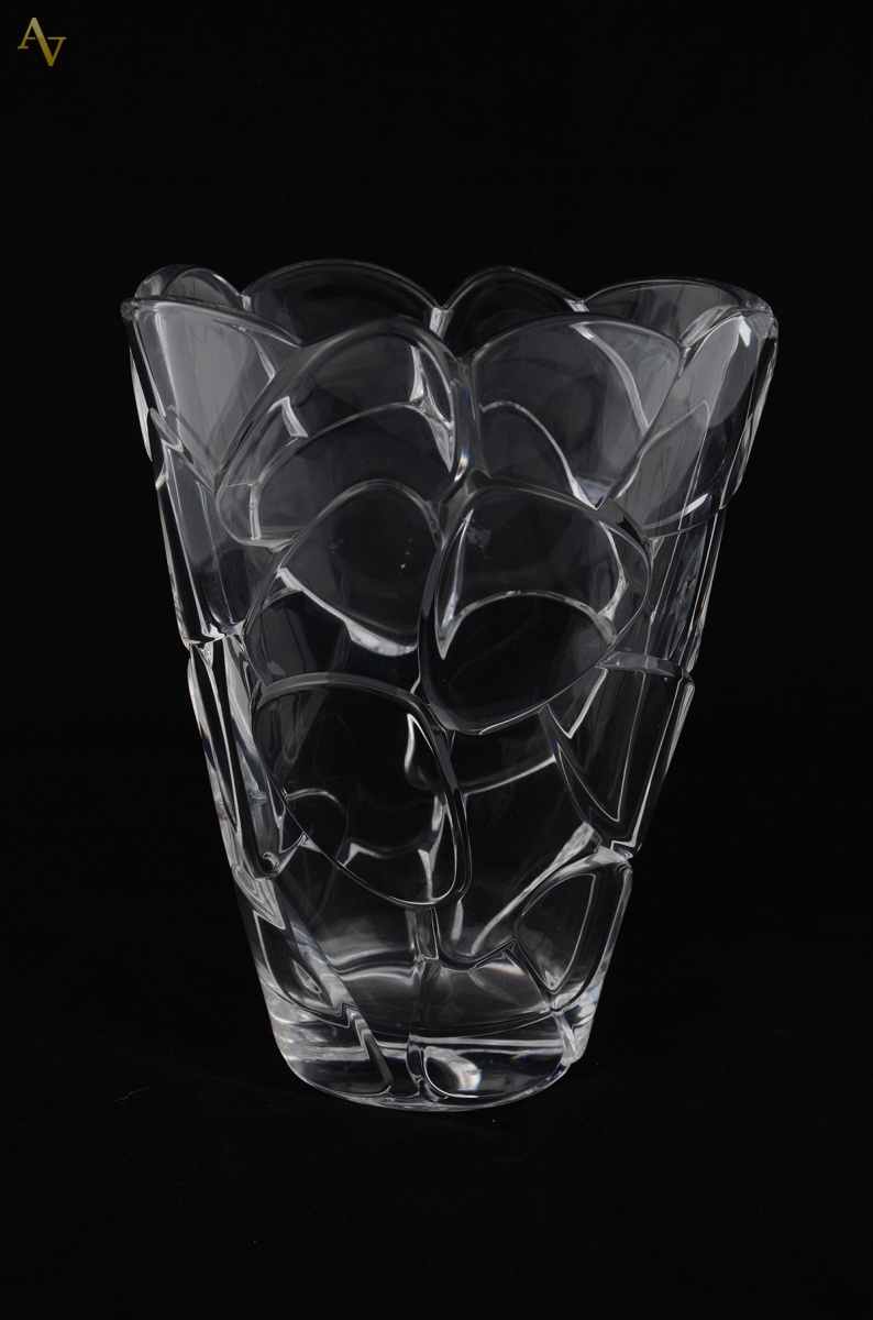 Jarra c/ gomos de cristal alemão Nachtmann (assinada). Alt. 22 cm