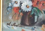 M.BELLA, Vaso de Flores - Par de quadros - Óleo sobre tela.