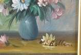 M.BELLA, Vaso de Flores - Par de quadros - Óleo sobre tela.