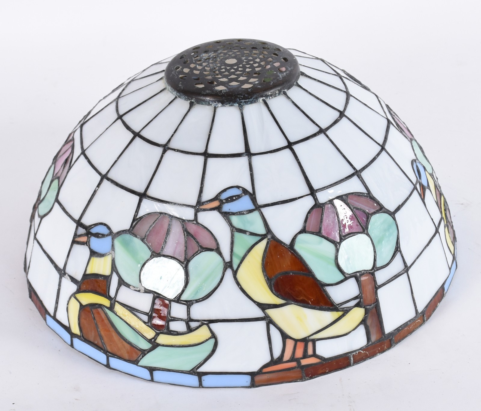 Cúpula para abatjour estilo Tiffany com placas de pasta de vidro... - foto 4 de 4