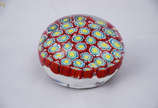 Peso para papel de murano Millefiori. Diâm. 9 cm - Peso para papel de murano Millefiori. Diâm. 9 cm