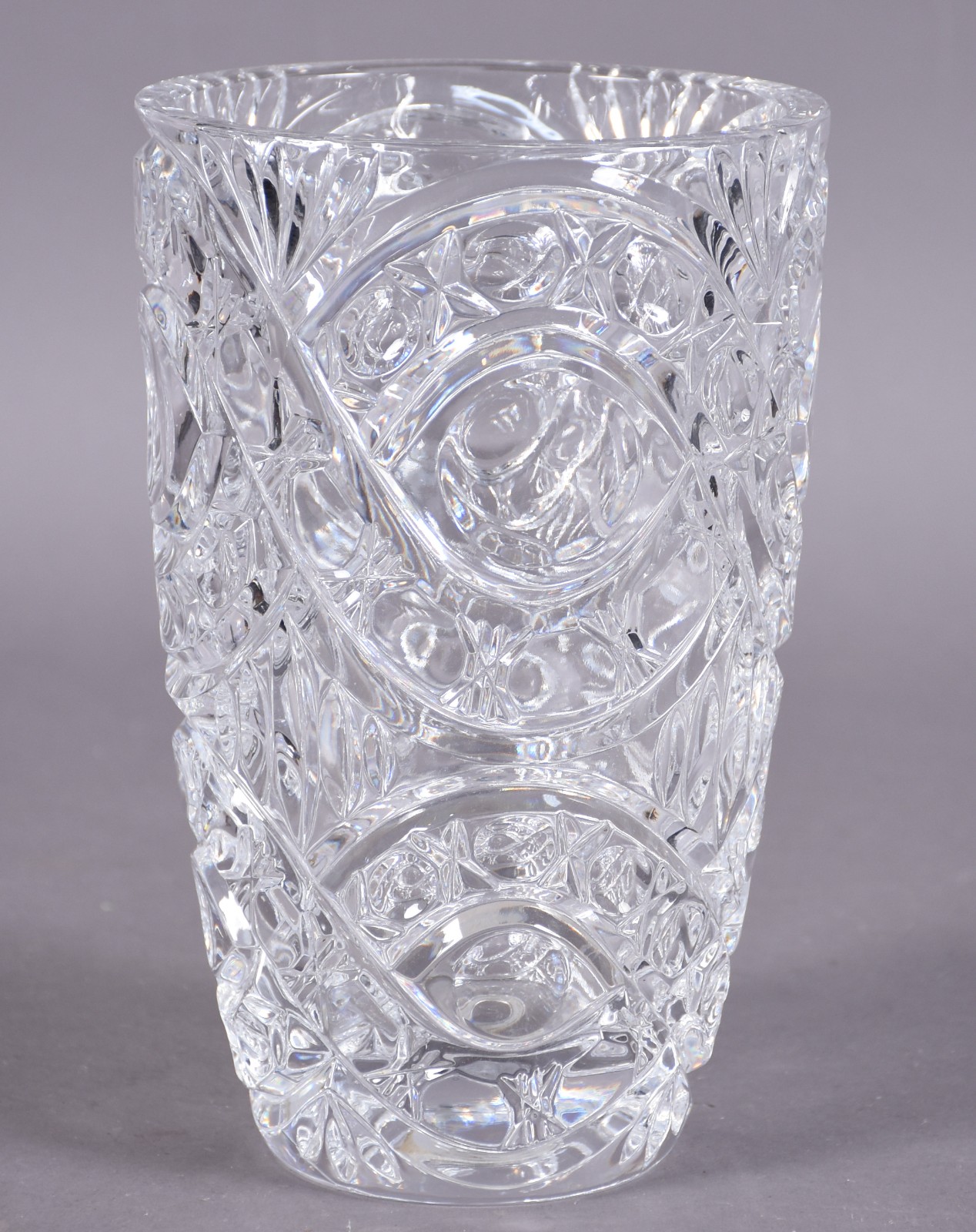 Vaso de cristal lapidado. - foto 1 de 4