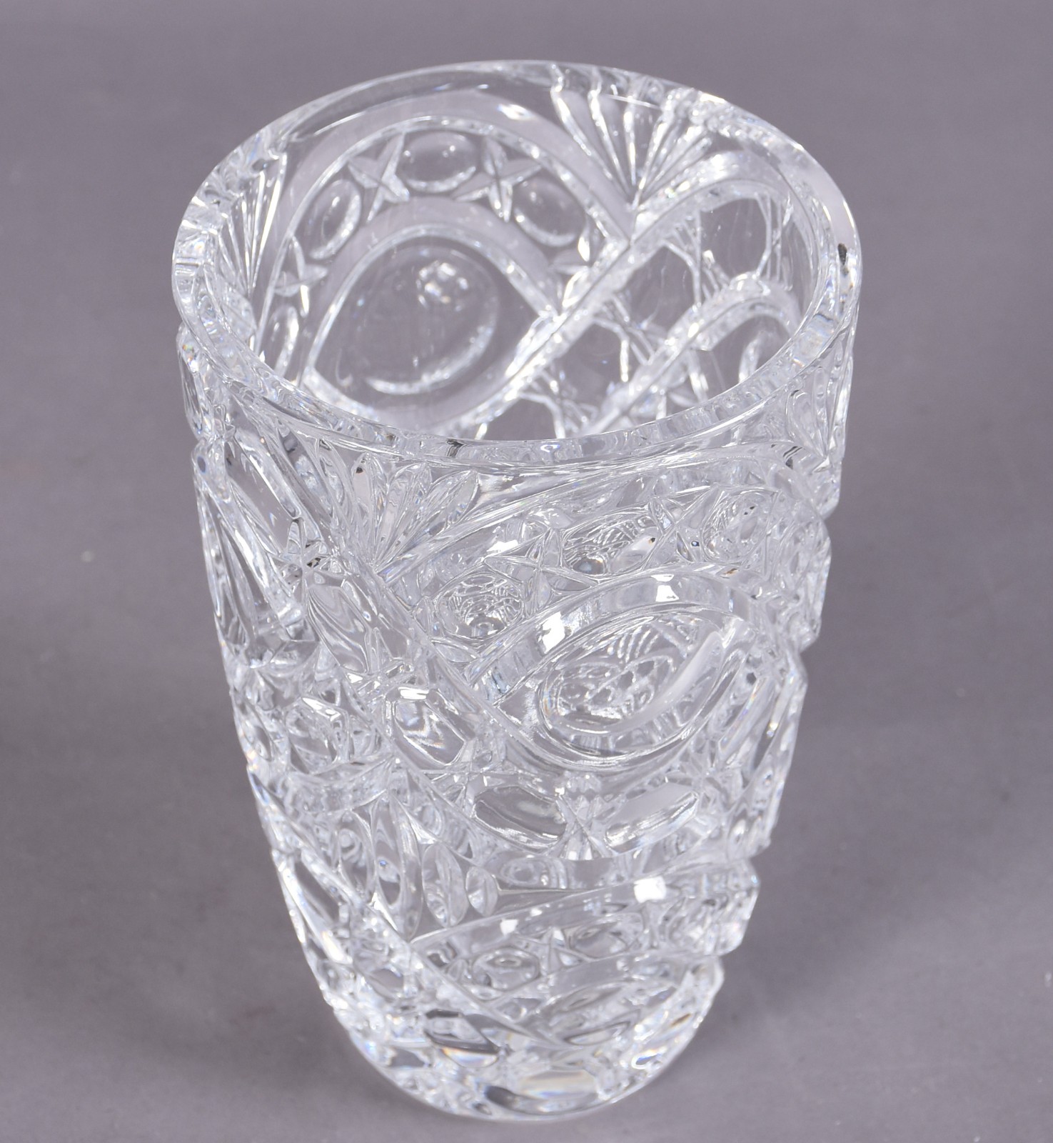 Vaso de cristal lapidado. - foto 2 de 4