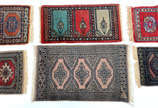 Tapete Pakistan (1101),  - Seis minis tapetes Pakistan. Medidas: 30X27 cm , 61 X32 cm