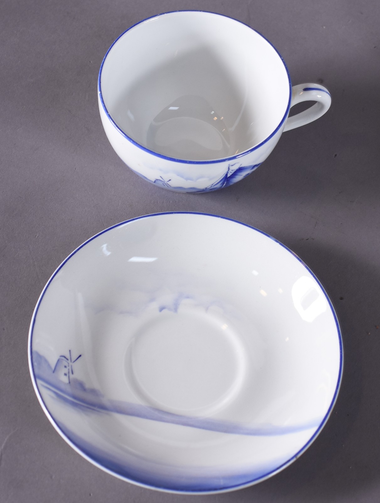 Serviço de chá de porcelana japonesa azul e branca "KOKURA "... - foto 4 de 5