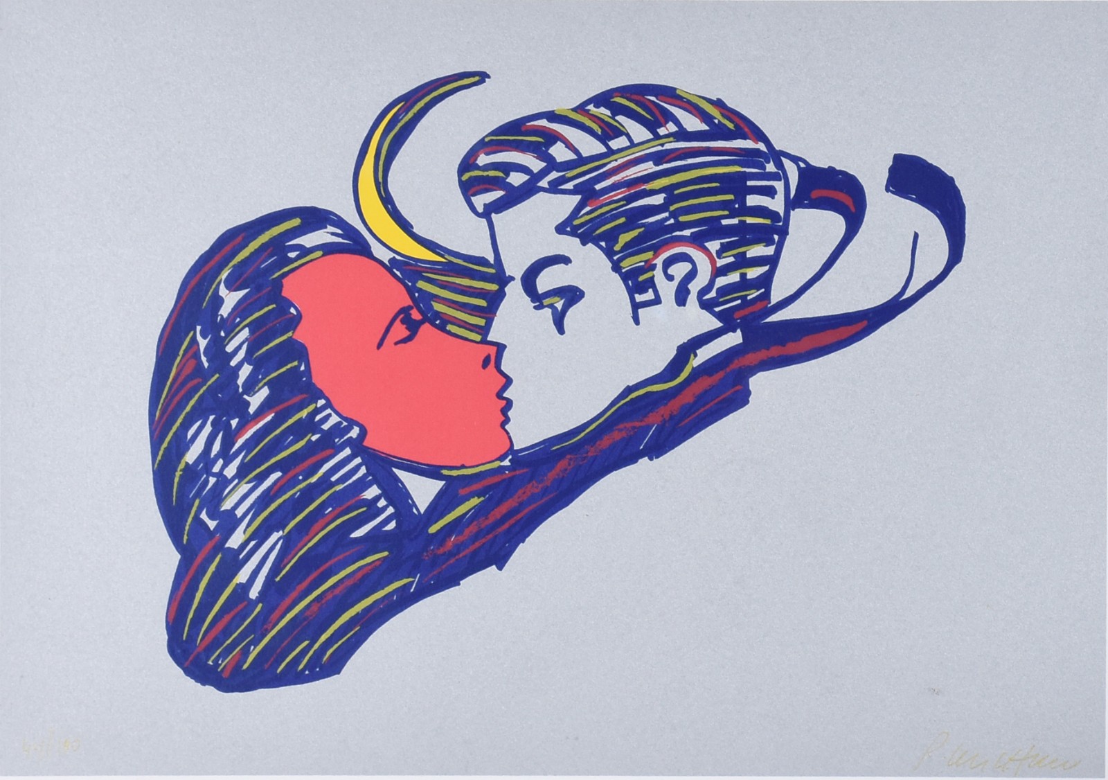  Rubens Gerchman (1942-2008), O beijo - foto 1 de 5