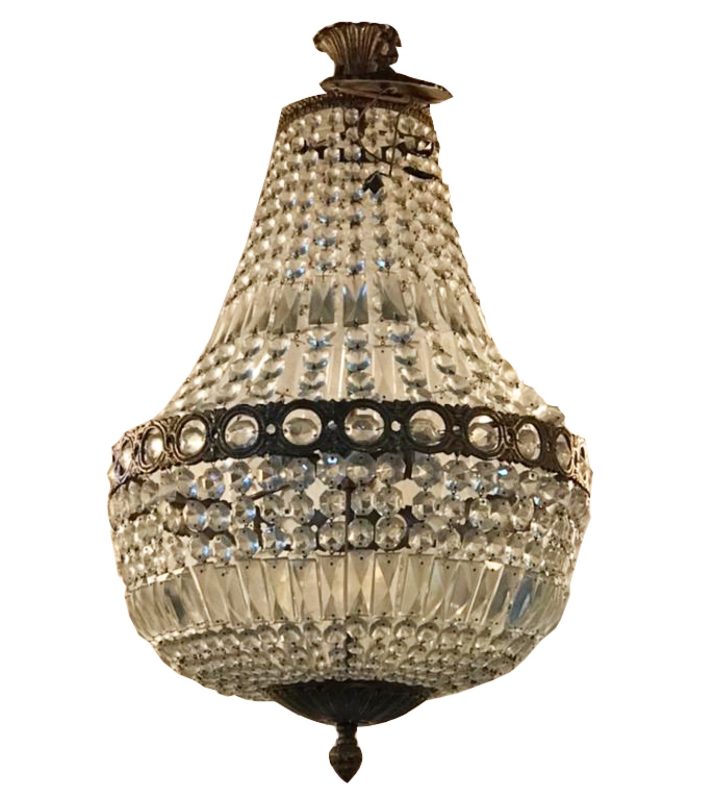 Lustre com contas de cristal. - foto 1 de 2