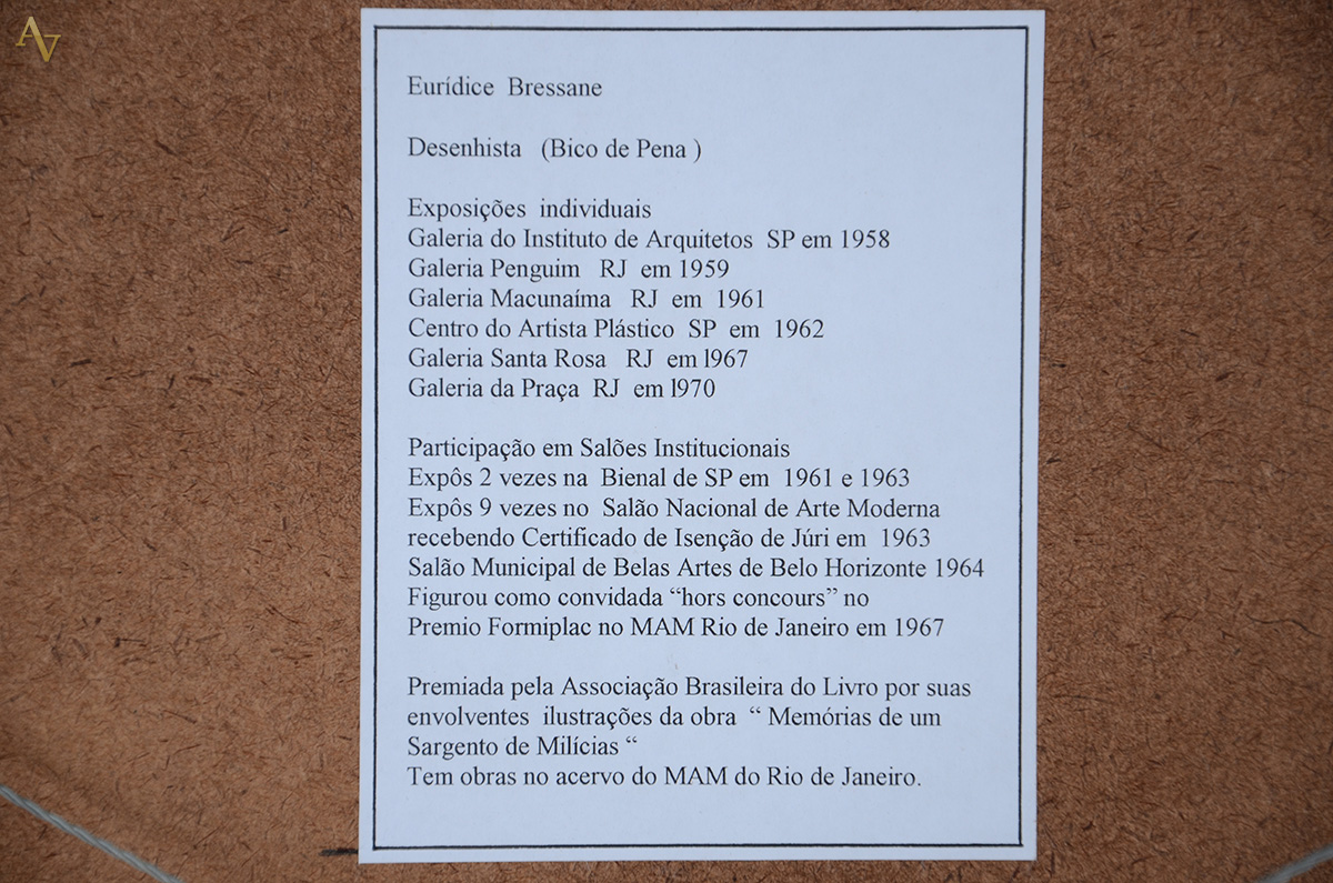 EURIDICE - Figuras - bico de pena - 28 x 20 - datado 1966 - foto 4 de 5