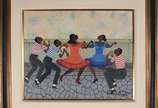 Heitor dos Prazeres (1898-1966), Roda de samba - Óleo sobre tela - datado 1963. Obs. Tela já vista e aprovada pelo filho do artista.
