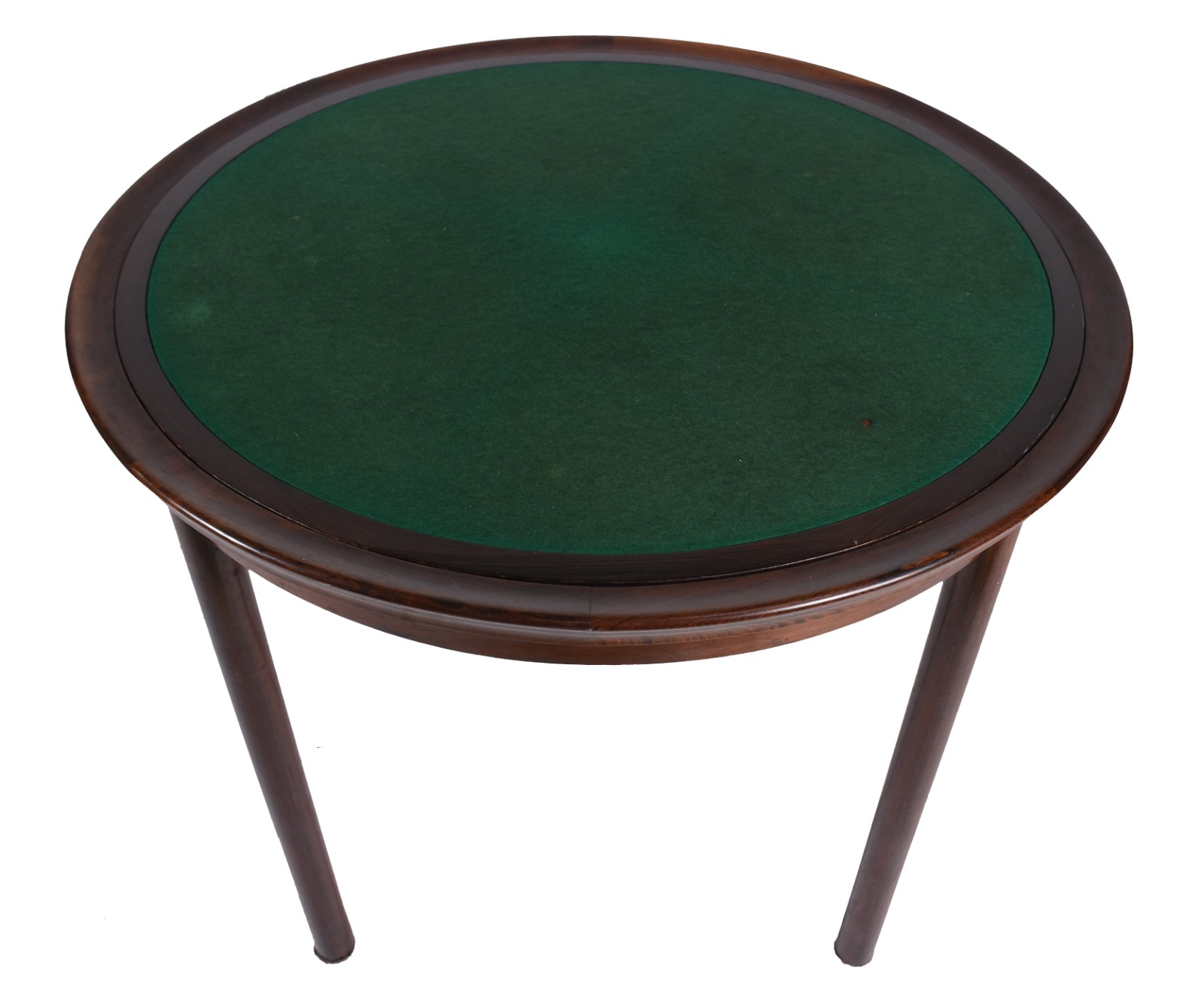 Mesa de jogo de jacarandá, tampo circular reversível sendo um lado de... - foto 3 de 11