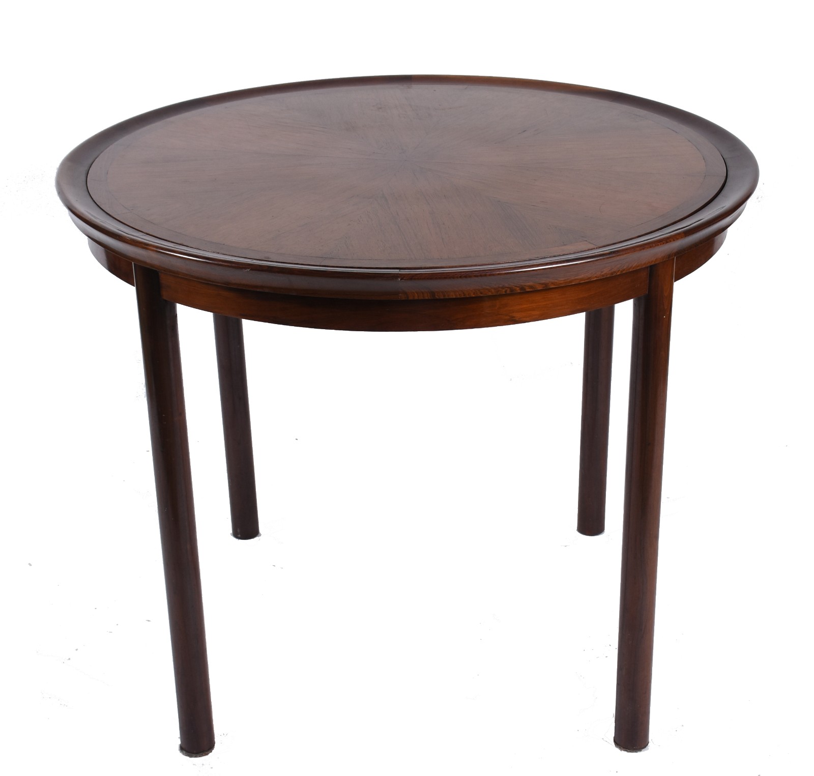 Mesa de jogo de jacarandá, tampo circular reversível sendo um lado de... - foto 4 de 11