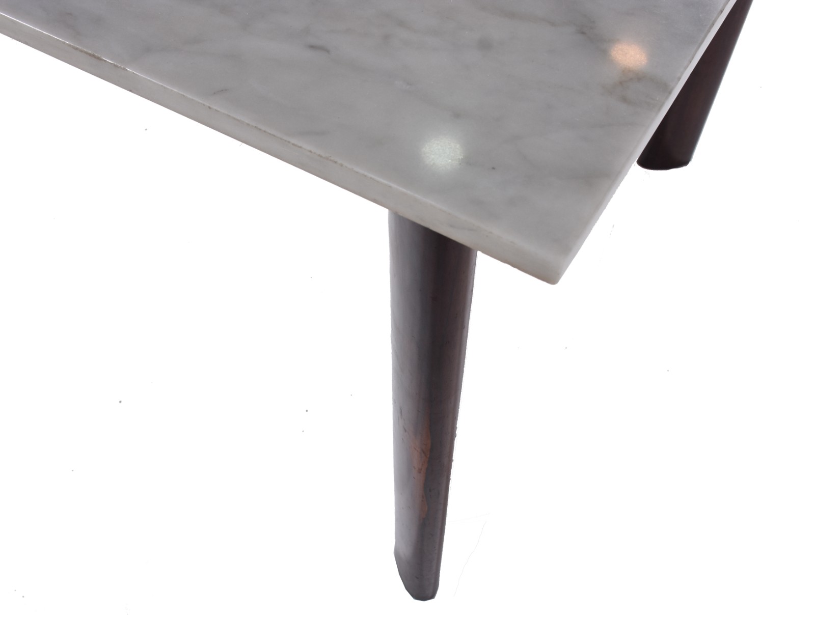 Mesa de jantar com base de jacarandá e tampo de mármore Carrara... - foto 5 de 9