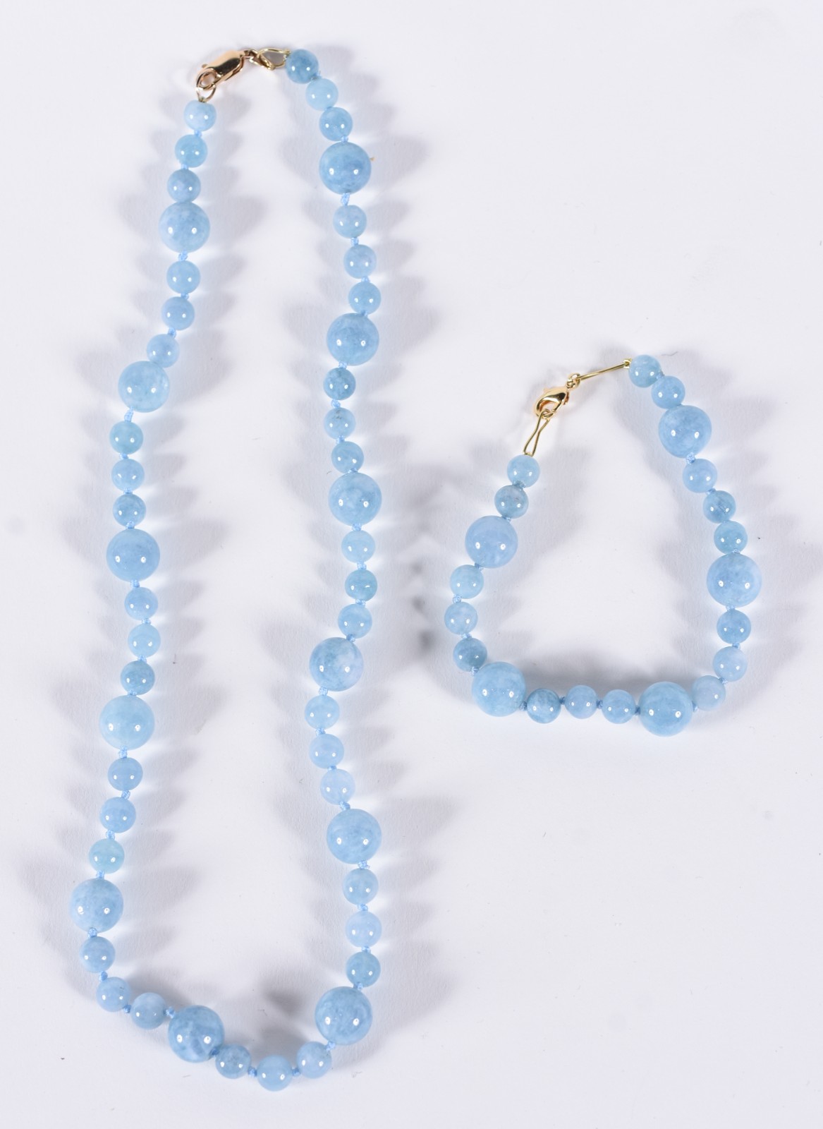 Conjunto composto por colar e pulseira com fecho mosquetão e... - foto 2 de 5