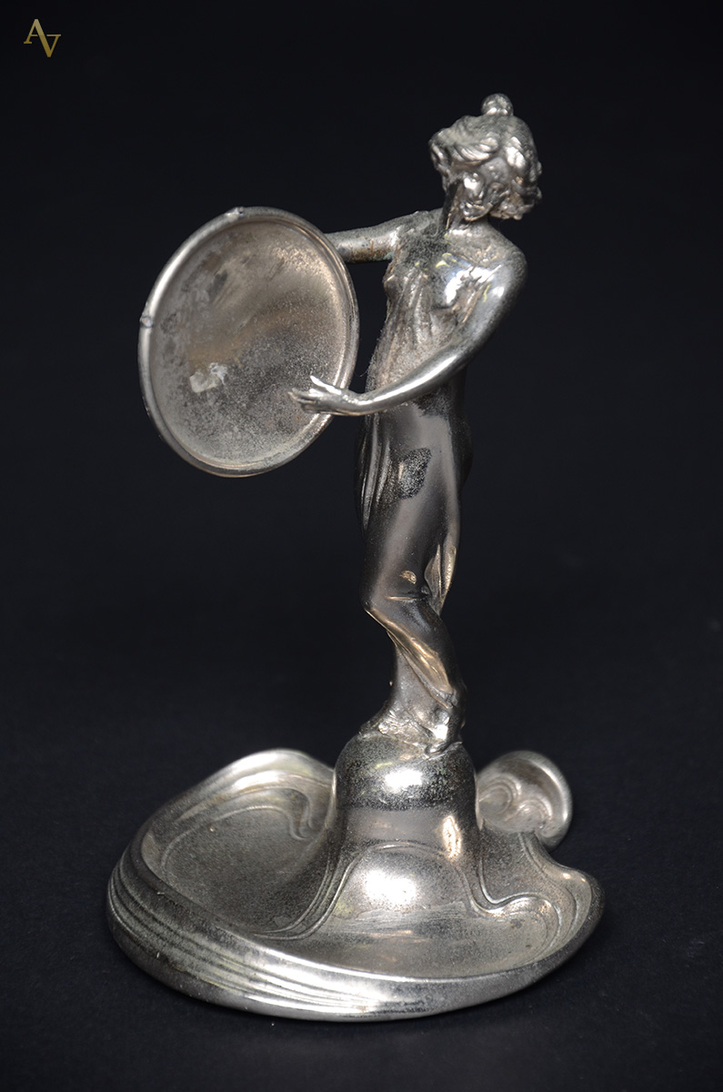 Estatueta Art Nouveau de metal alemão WMF representando figura... - foto 1 de 2