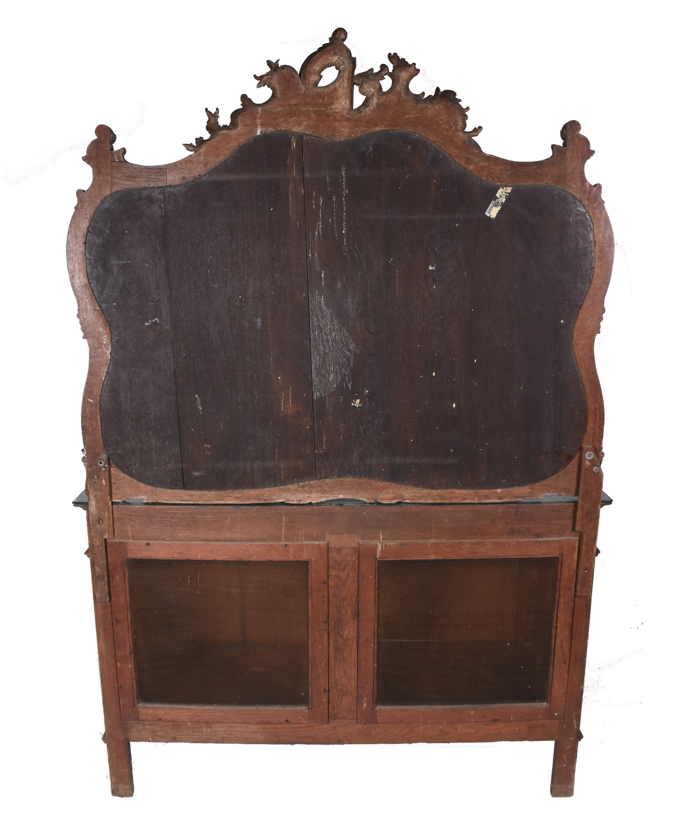 Cômoda de madeira nobre com duas portas e duas gavetas com trabalhos... - foto 7 de 10