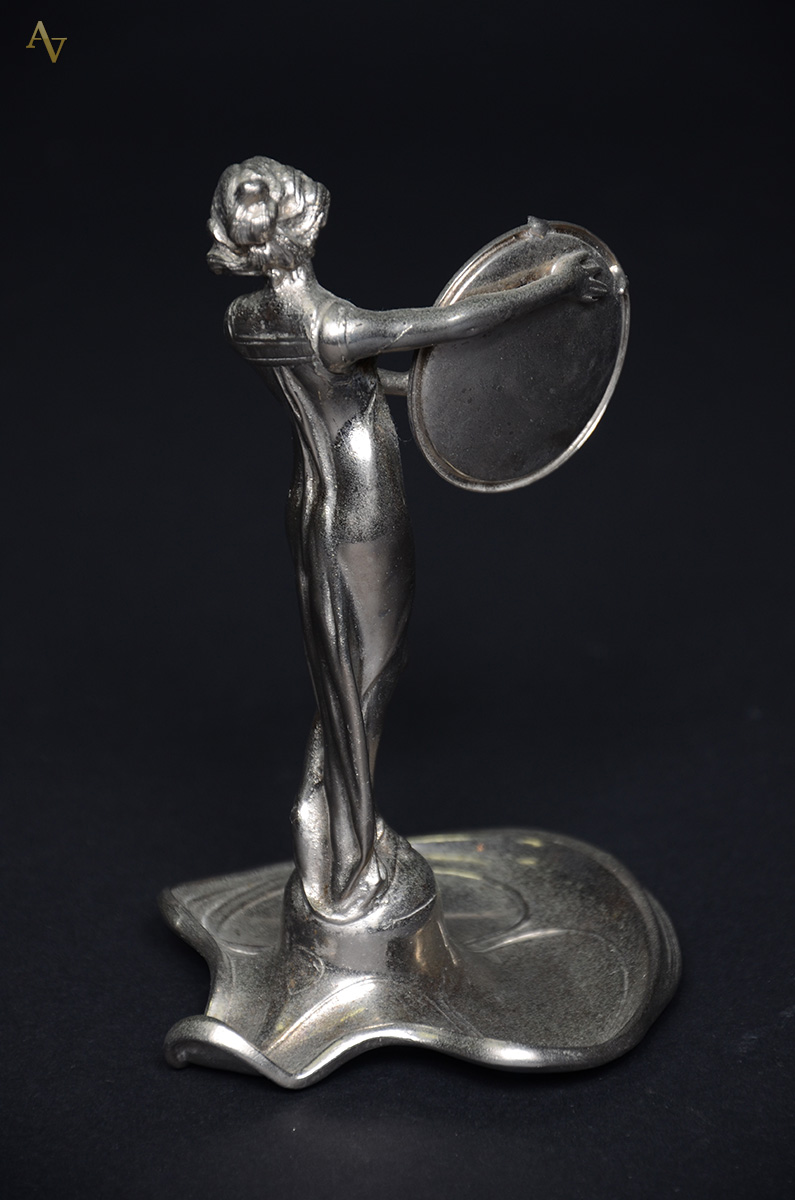 Estatueta Art Nouveau de metal alemão WMF representando figura... - foto 2 de 2