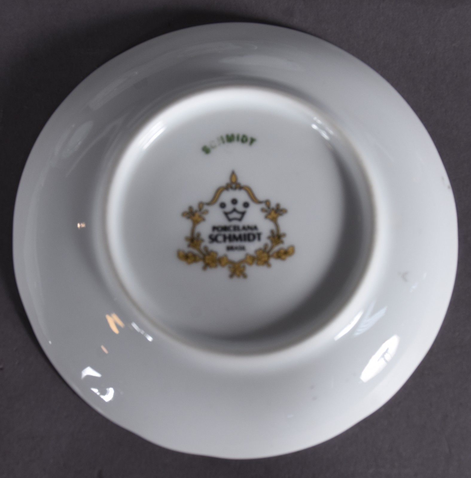 Aparelho de jantar de porcelana nacional Schmidt, branca com borda... - foto 9 de 10