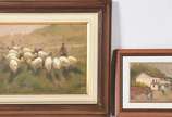 Paulo Marinho (1944), Rebanho e Paisagem rural - Dois quadros - óleo sobre tela. Datados 1986/89.