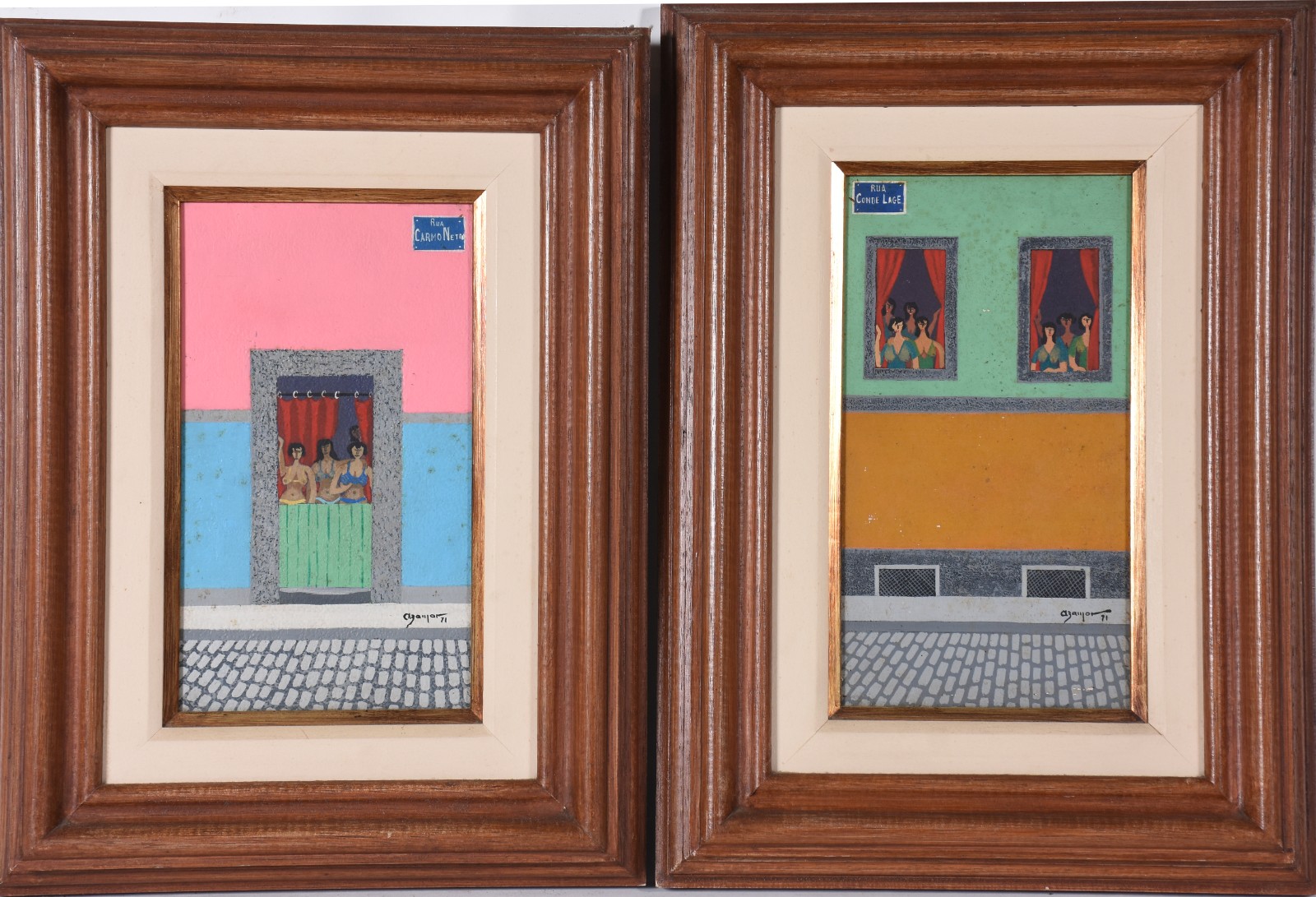 Dois quadros - óleo sobre madeira. - foto 1 de 4