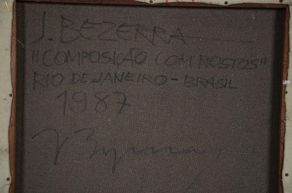 J. BEZERRA (1939) - "Composição com rostos" - Rio de Janeiro... - foto 4 de 4