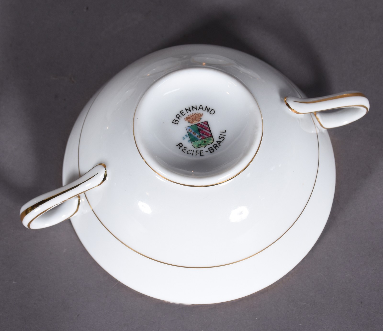 Aparelho de chá, café e jantar de porcelana BRENNAND branco com borda... - foto 10 de 11