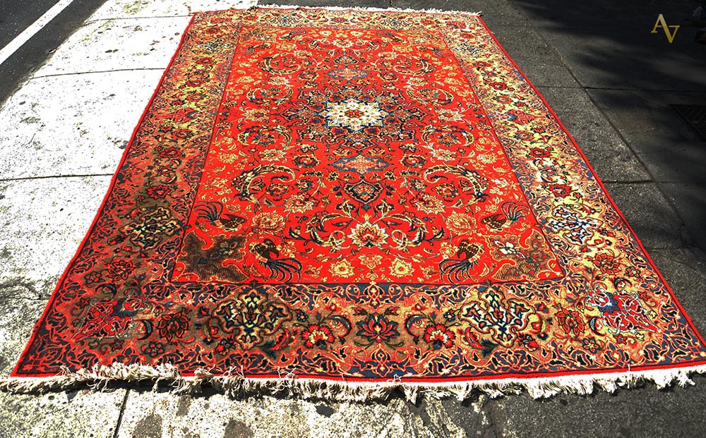 Tapete Kashan. Med. 3.07 x 2.02 m.