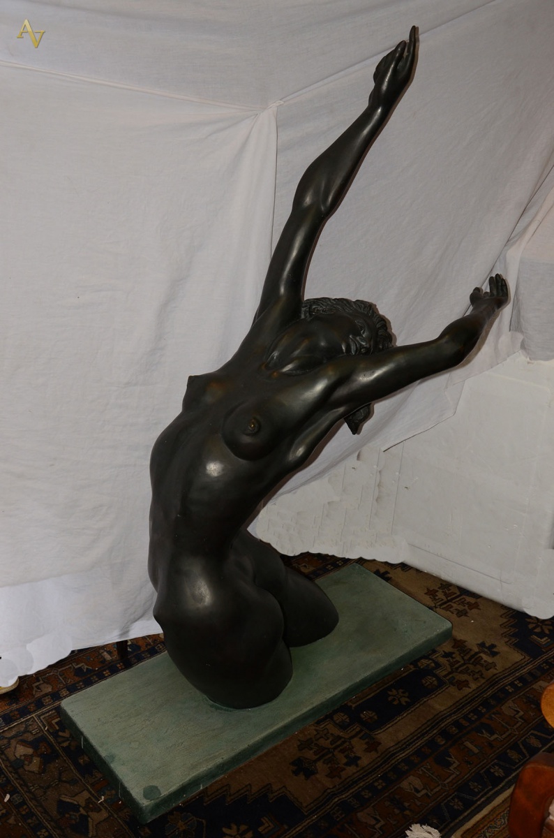 HILDEBRANDO LIMA - Escultura de bronze repres.figura feminina...