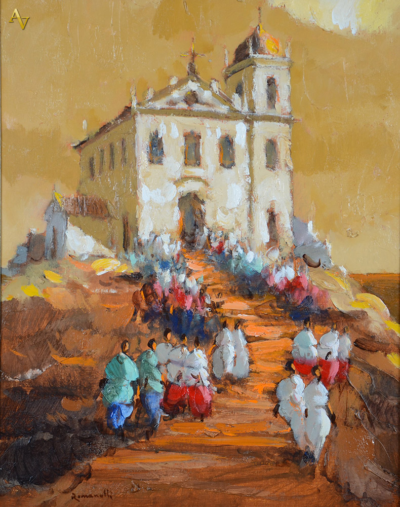 ARMANDO ROMANELLI - Procissão - ost - 40 x 50. - foto 1 de 2