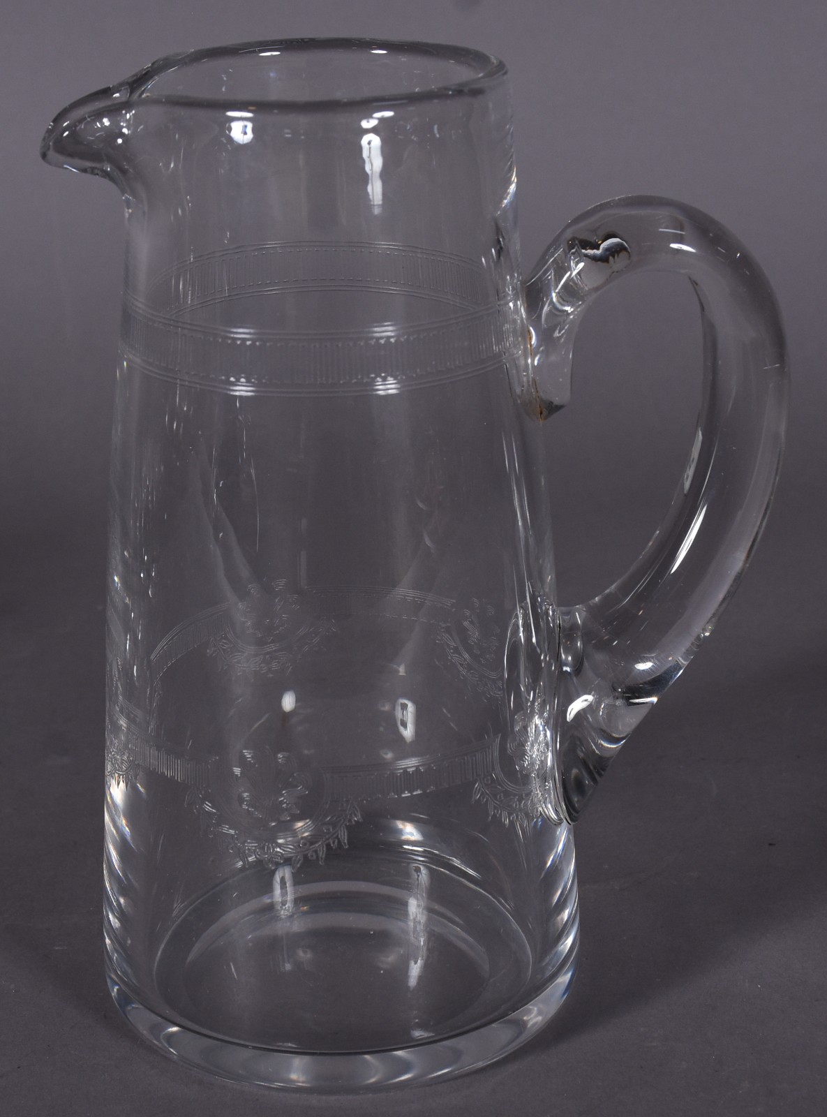 Conjunto de cristal lavrado composto de jarra e 5 cálices para licor. - foto 2 de 4