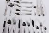 Faqueiro de aço inox Hercules composto de: 12 c... - Faqueiro de aço inox Hercules composto de: 12 colheres, 12 garfos, 12 facas grandes; 12 colheres, 12 garfos, 12 facas de sobremesa; 12 garfos, 1...