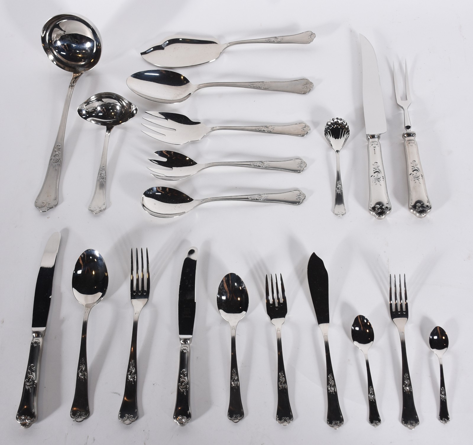 Faqueiro de aço inox Hercules composto de: 12 colheres, 12 garfos, 12... - foto 1 de 11