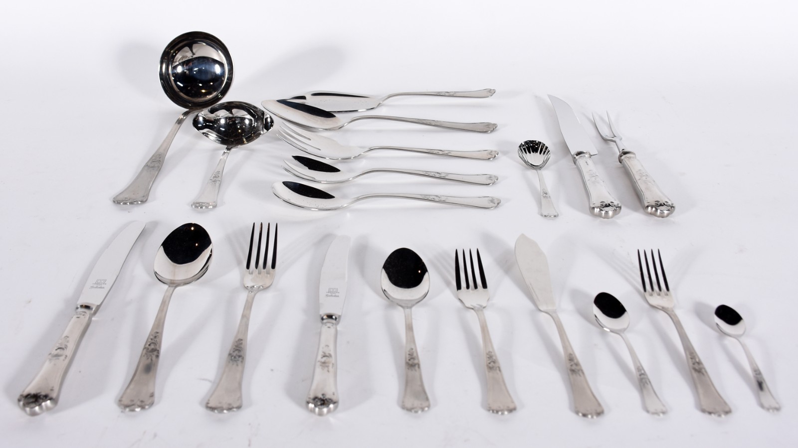 Faqueiro de aço inox Hercules composto de: 12 colheres, 12 garfos, 12... - foto 2 de 11
