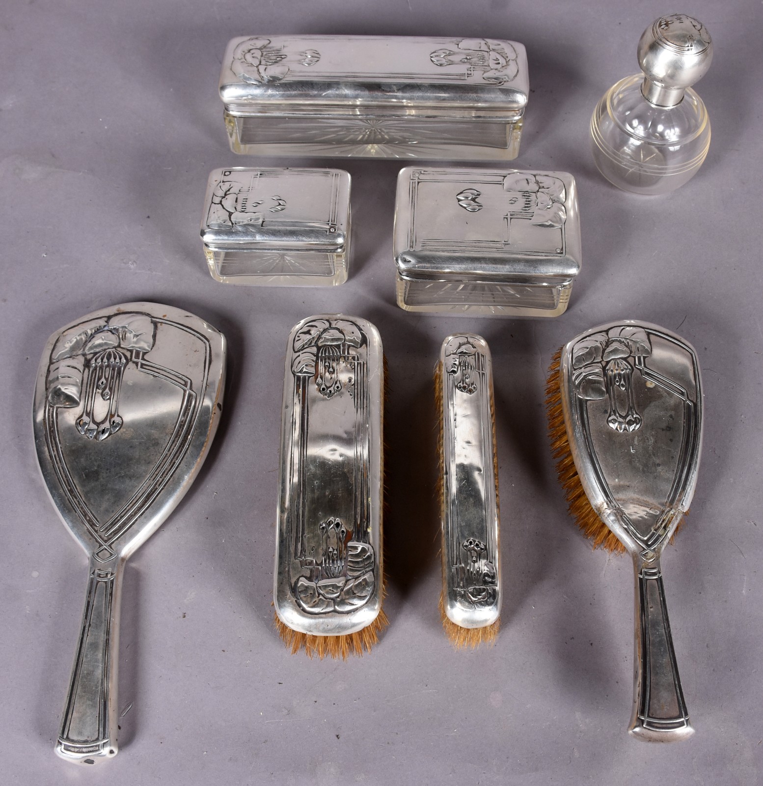 Conjunto de toucador para toillete de prata contrastada 800 mls... - foto 1 de 11