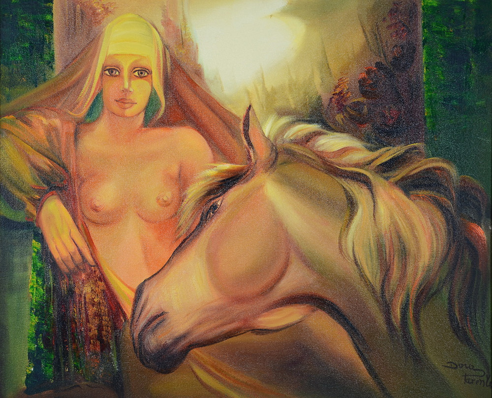 DORA PARENTES - Cavalo com figuras - ost - 60 x 73. - foto 1 de 2