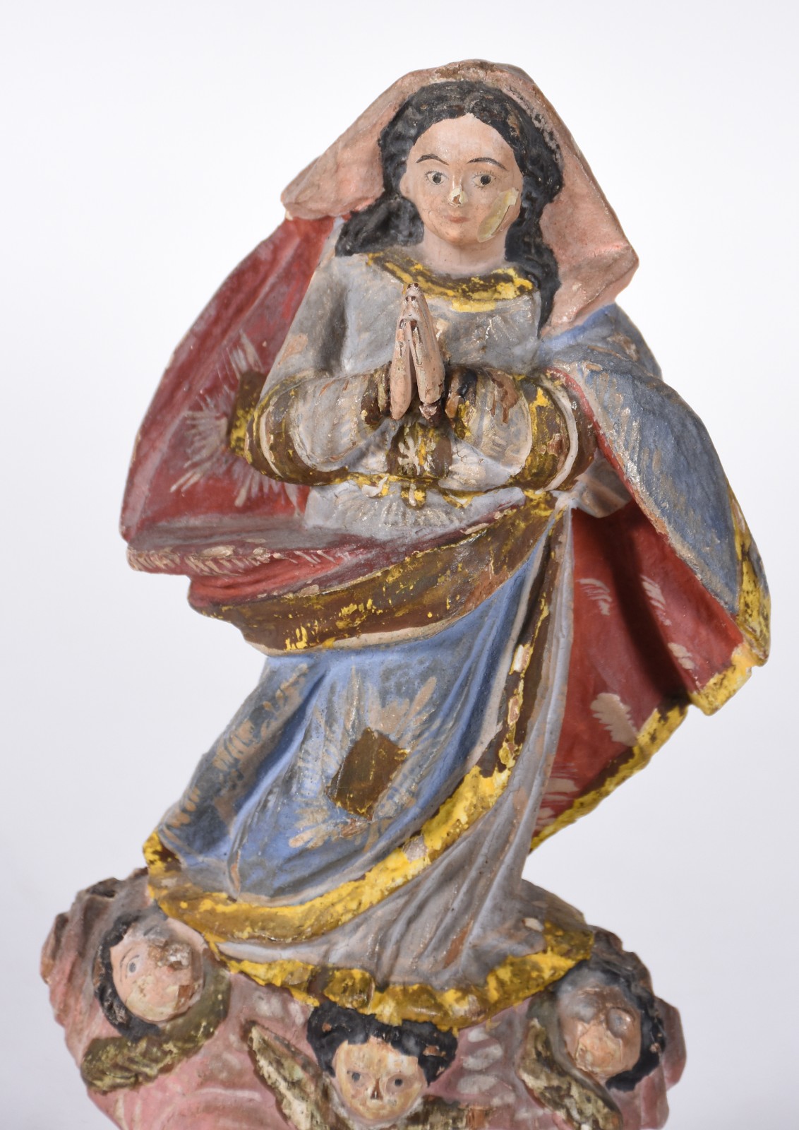 Nossa Senhora da Conceição- Imagem de madeira policromada e dourada. - foto 2 de 5
