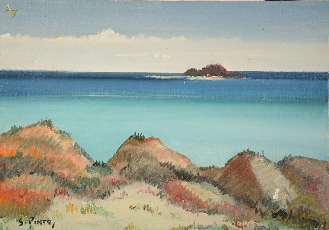 SILVIO PINTO - Marinha - 1986 - 46 x 33 ( sem moldura).