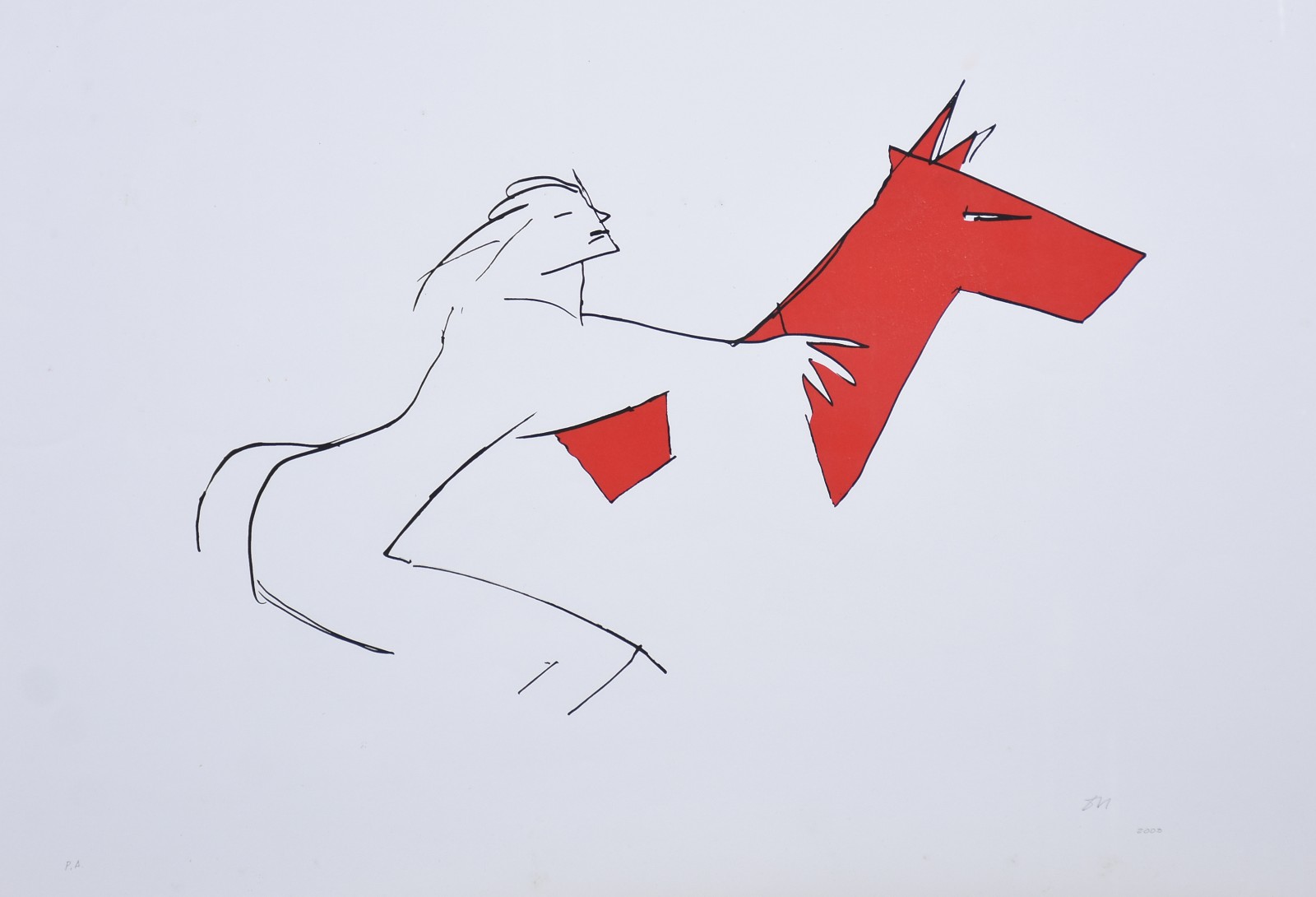 Oscar Niemeyer (1907-2012), Mulher e cavalo vermelho - foto 1 de 5