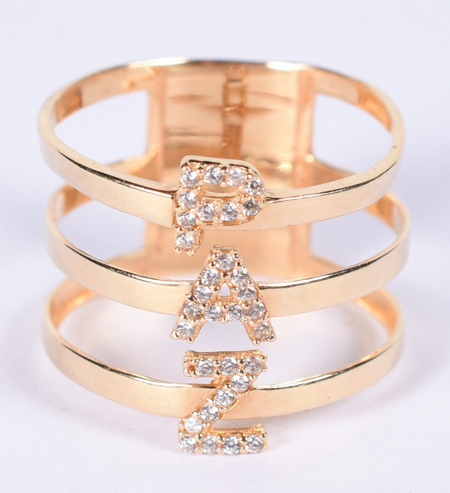 Anel de ouro 18k contraste 750 descrito PAZ, aro 21 (Por motivos de... - foto 1 de 3