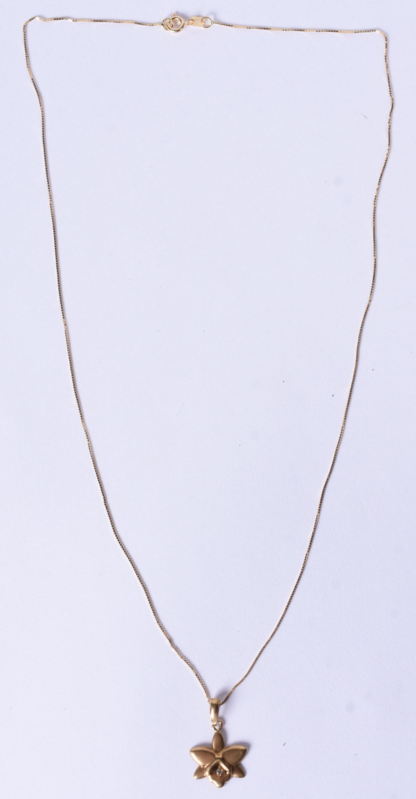 Colar de ouro 18k contraste 750 com pingente com brilhante (Por... - foto 2 de 5